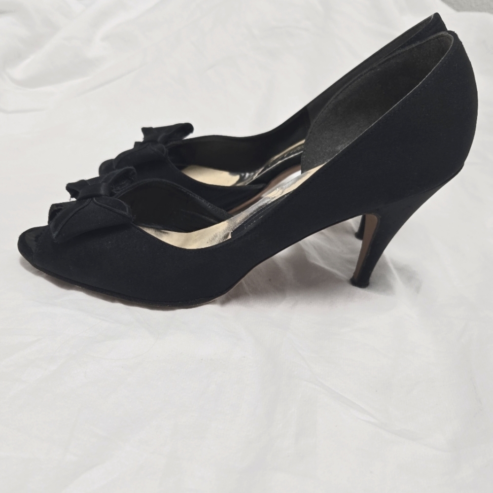 Nordstrom Amano Black Women's Heels with Bow Detail Vtg